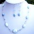 Agate & Swarovski Crystal Necklace & Earring Set (204)