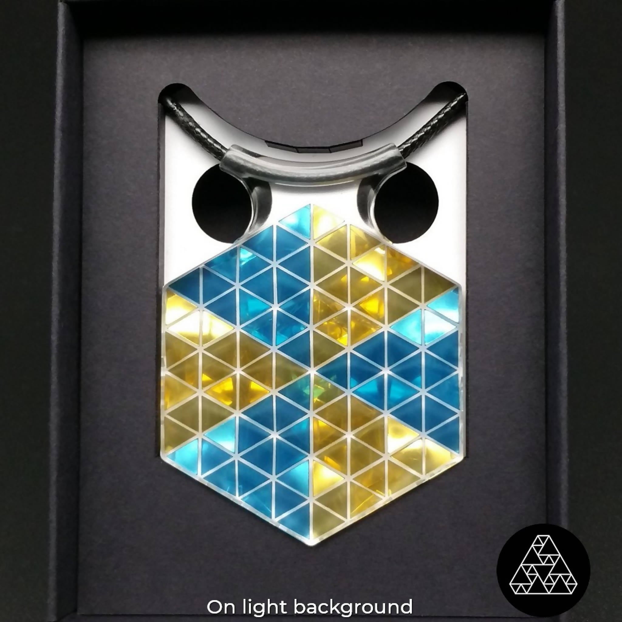 CARBON Pendant - Gold/Blue