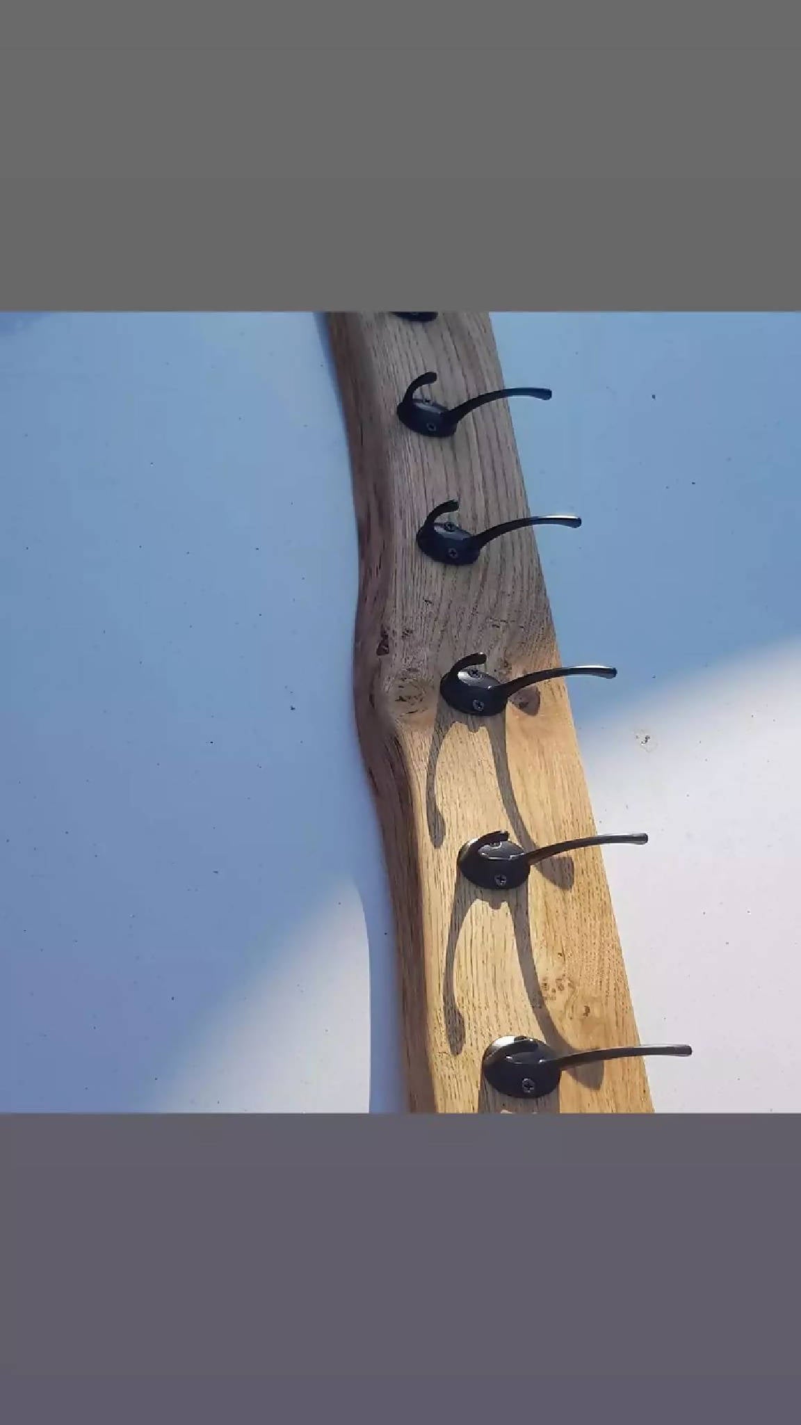 Oak coat rack