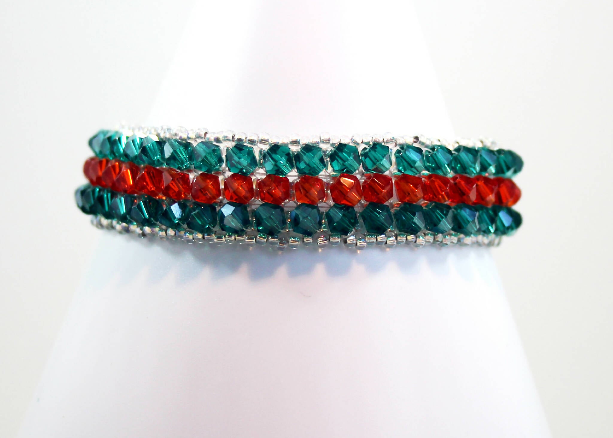 Swarovski Green & Red Crystal Bracelet (312)