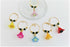 Rainbow Flower Wineglass Charms