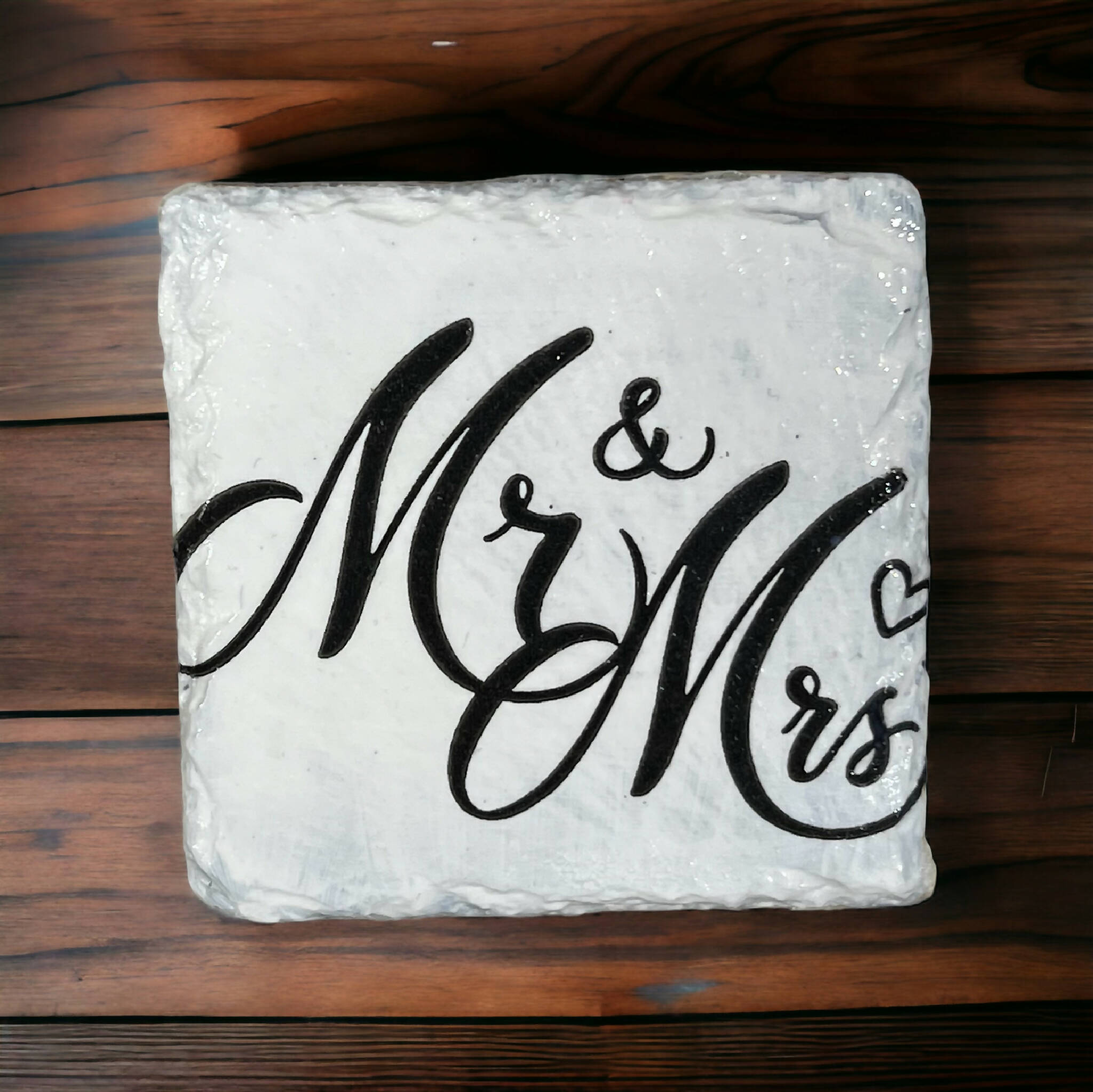 Mr & Mrs slate coasters, drink coasters, stocking filler,