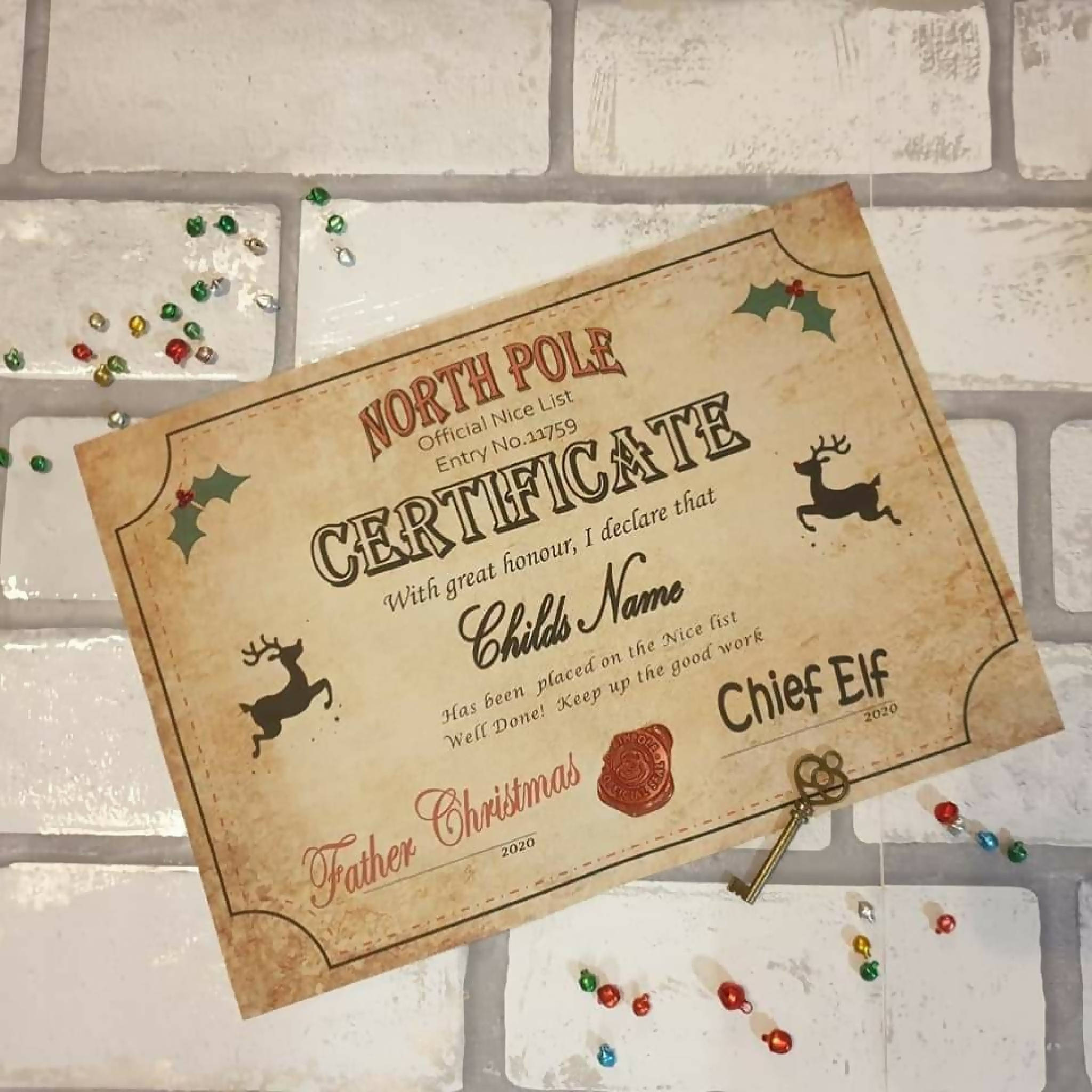 Nice Certificate Christmas Keepsake