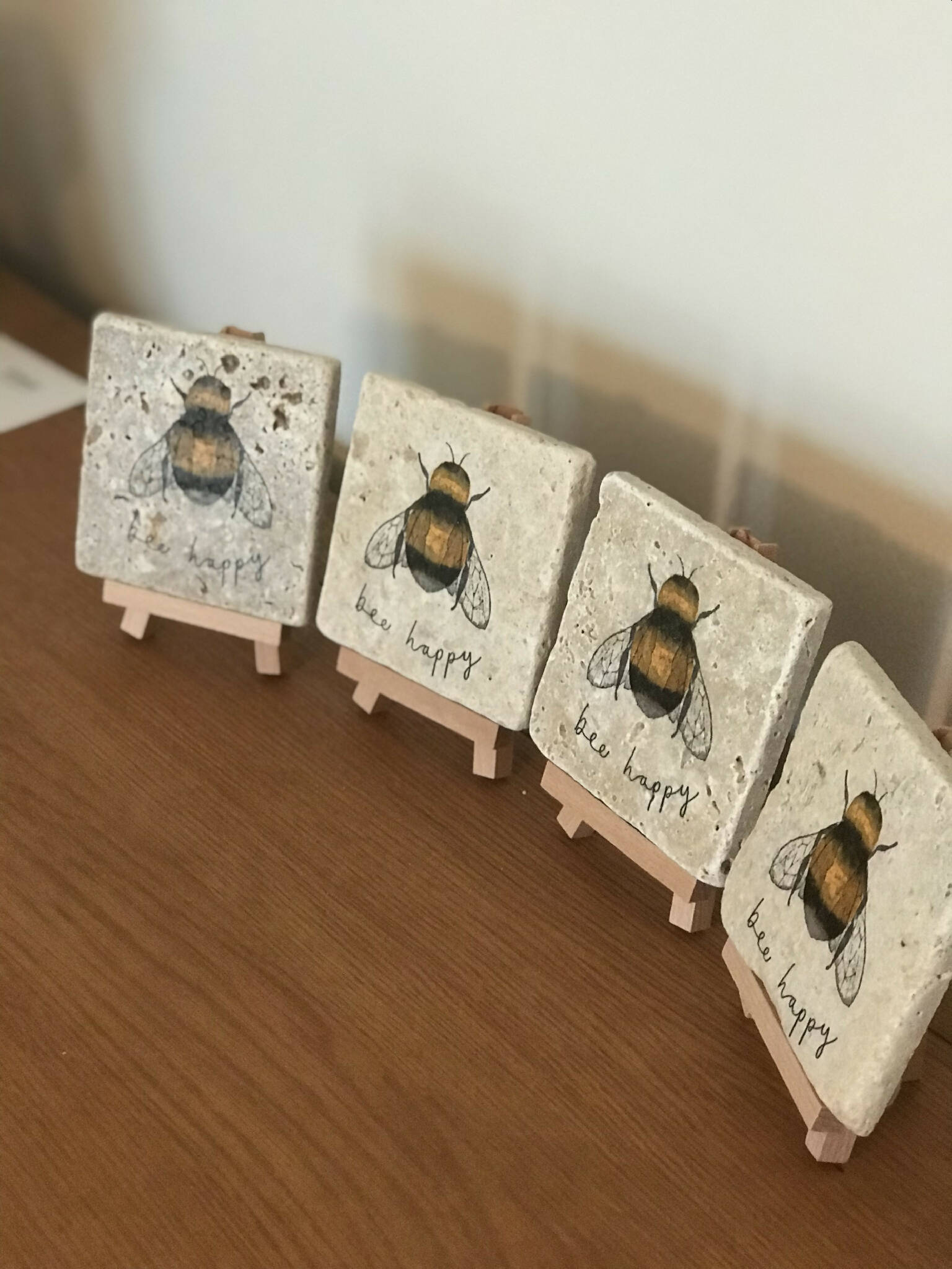 Handmade stone coasters