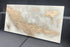 HALCYON - Striking mixed media textured art canvas in cream, soft grey and metallic gold (100x50x4cm)