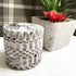 Black and Grey Jesmonite Pot with Lid