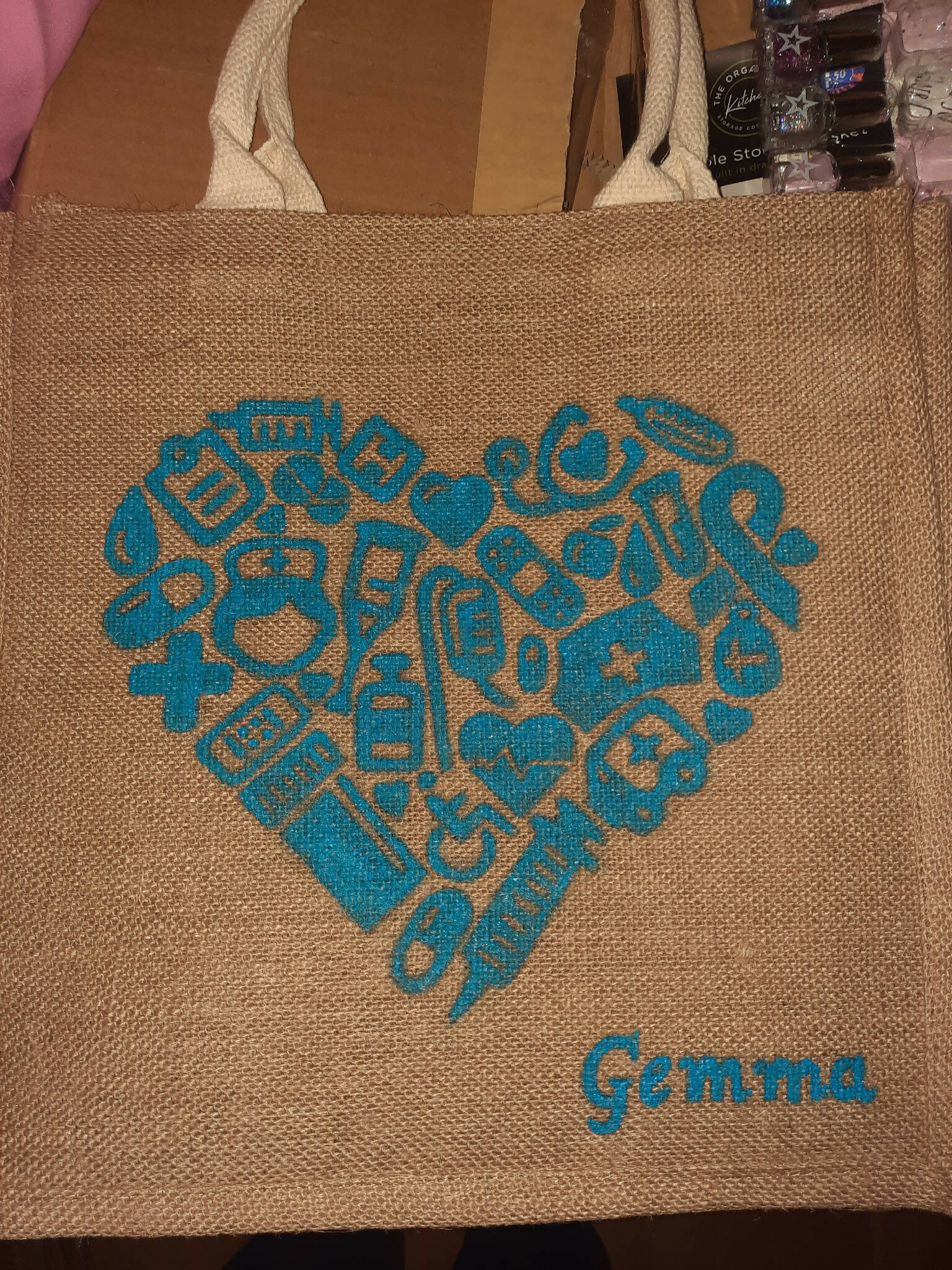 Personalised jute bag