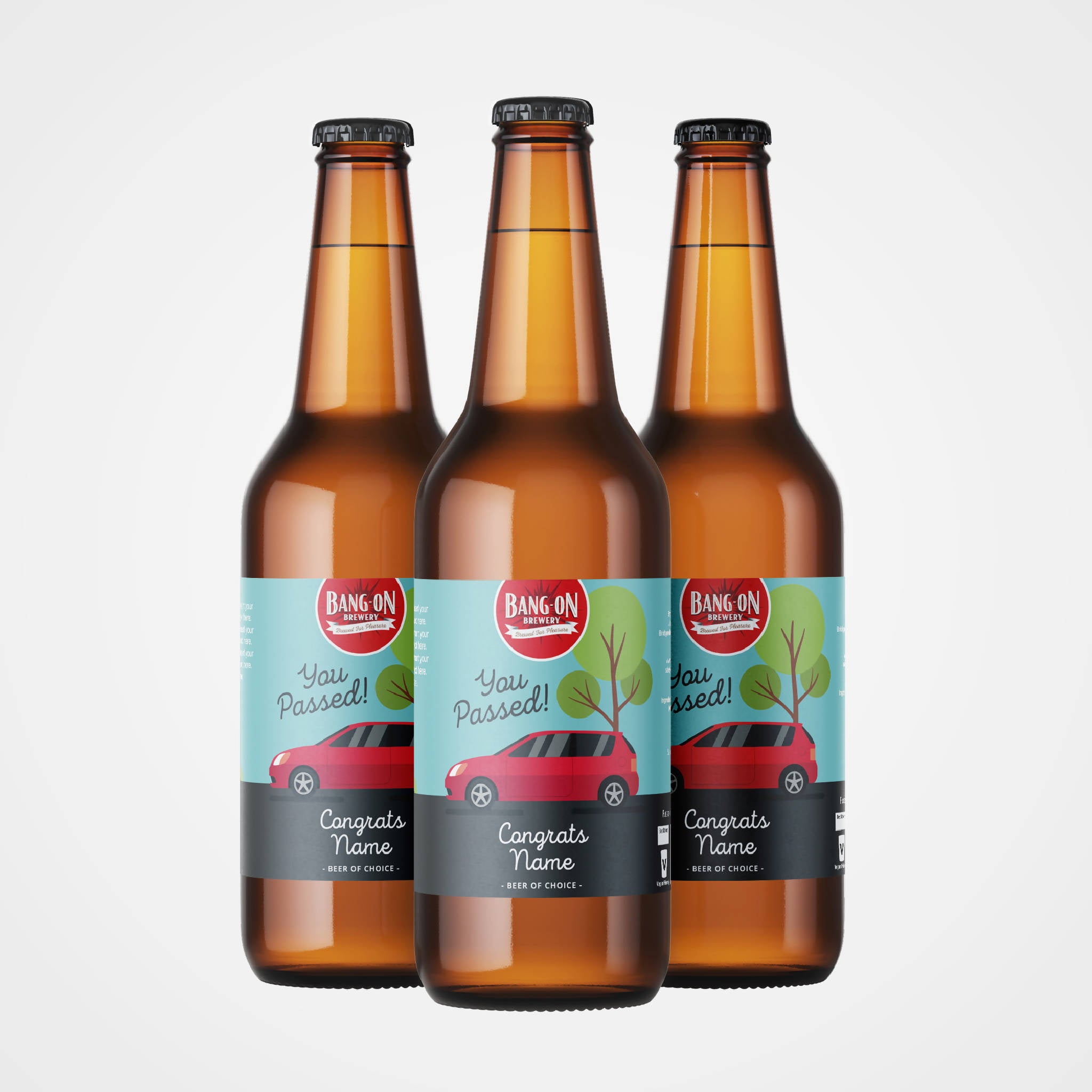 Personalised Driving Test Beer - 6 Pack