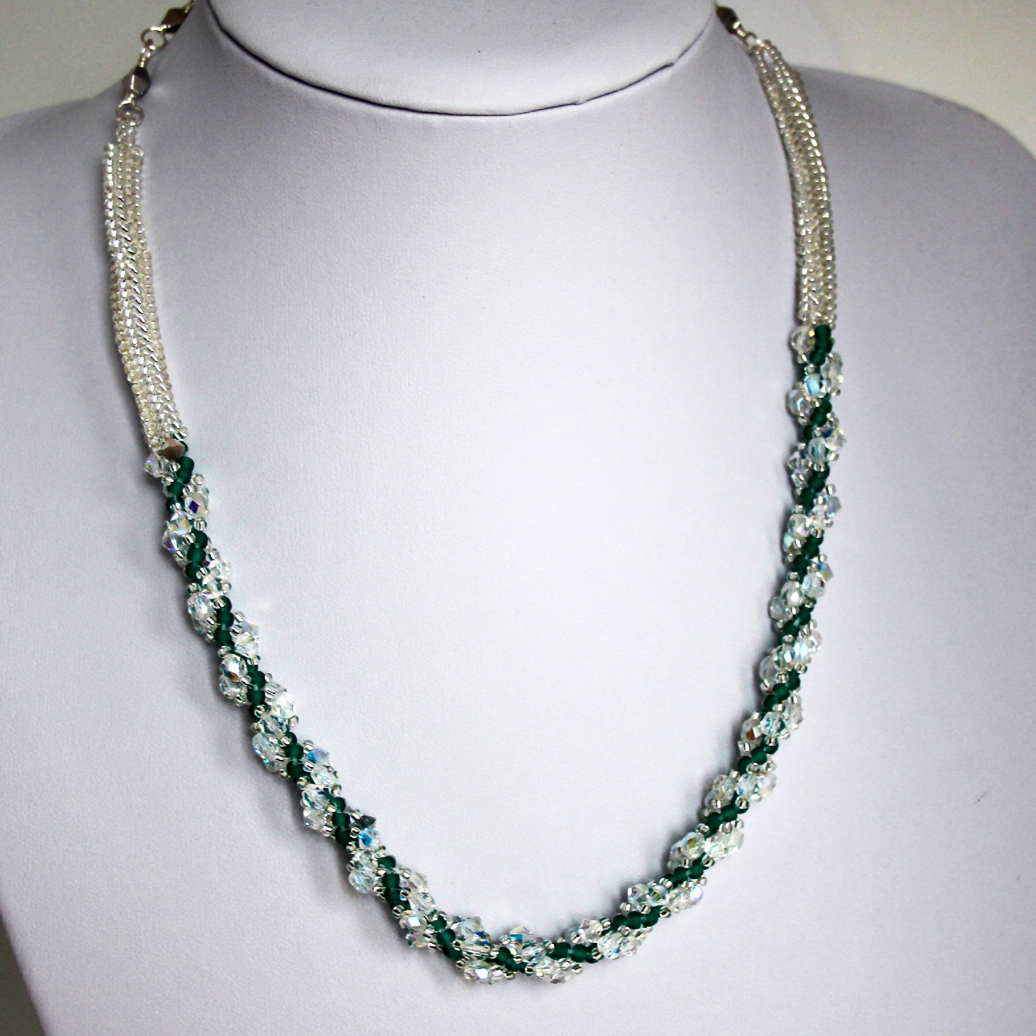 Crystal Spiral Rope Necklace (122)