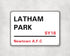 Latham Park - Newtown FC aluminium printed metal street sign - gift, keepsake, football gift