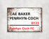 Cae Baker - Penrhyncoch FC aluminium printed metal street sign - gift, keepsake, football gift