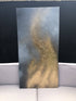 STORMY SEA - Dramatic mixed media acrylic canvas in greys and gold (100x50x4cm)