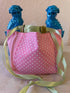 Green and Pink Floral Japanese Rice Bag