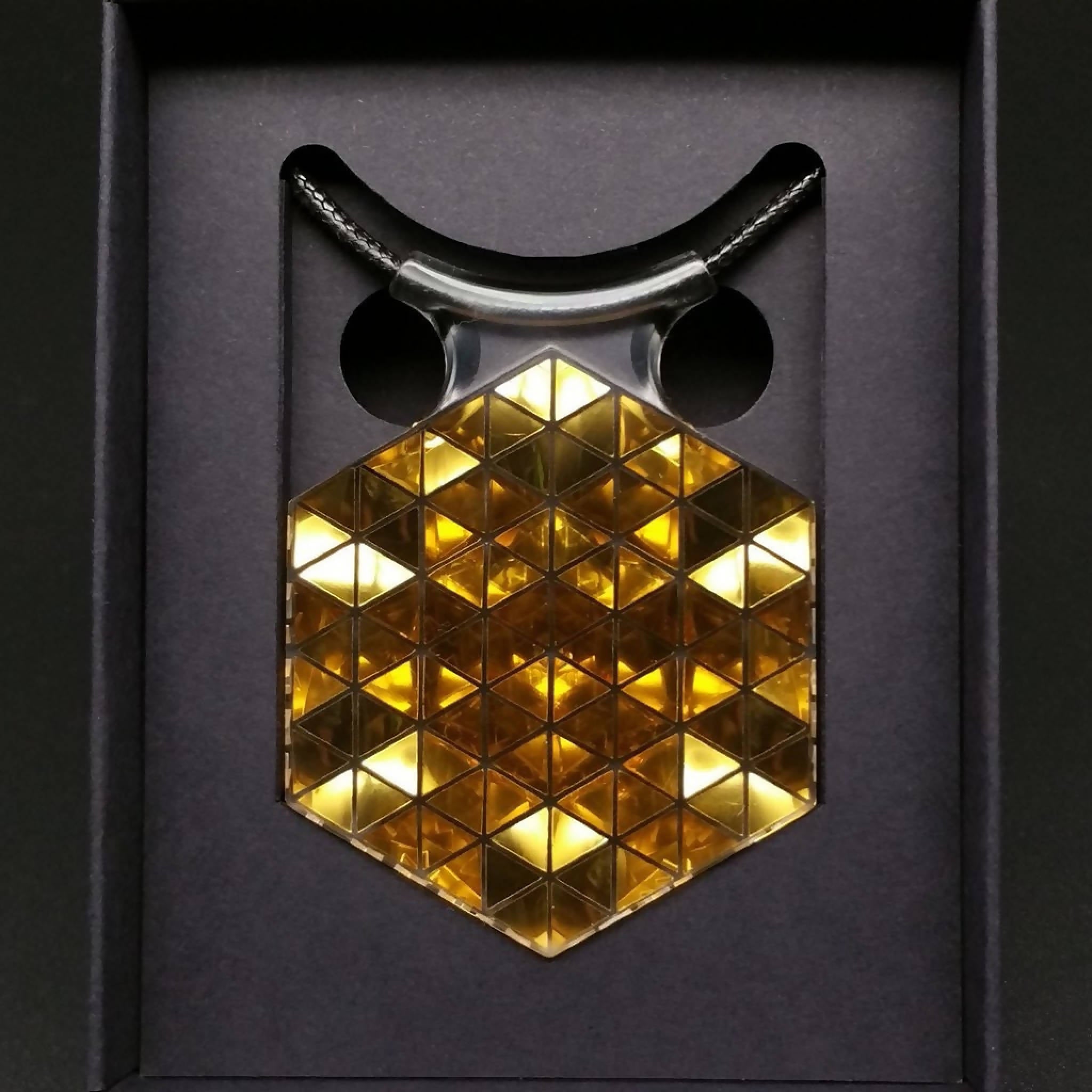 CARBON Pendant - Solid Gold