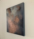 CONTEMPORARY PATINA - Navy, grey, cream and metallic copper textured art (92 x 56 x 4cm)