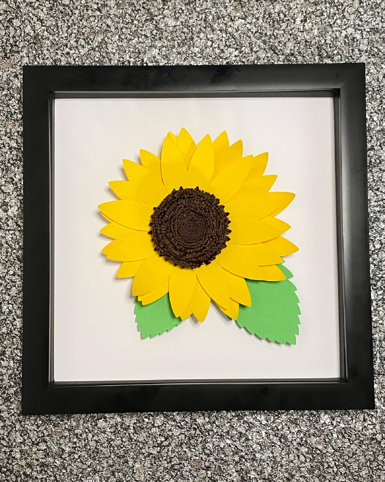 Sunflower wall art white