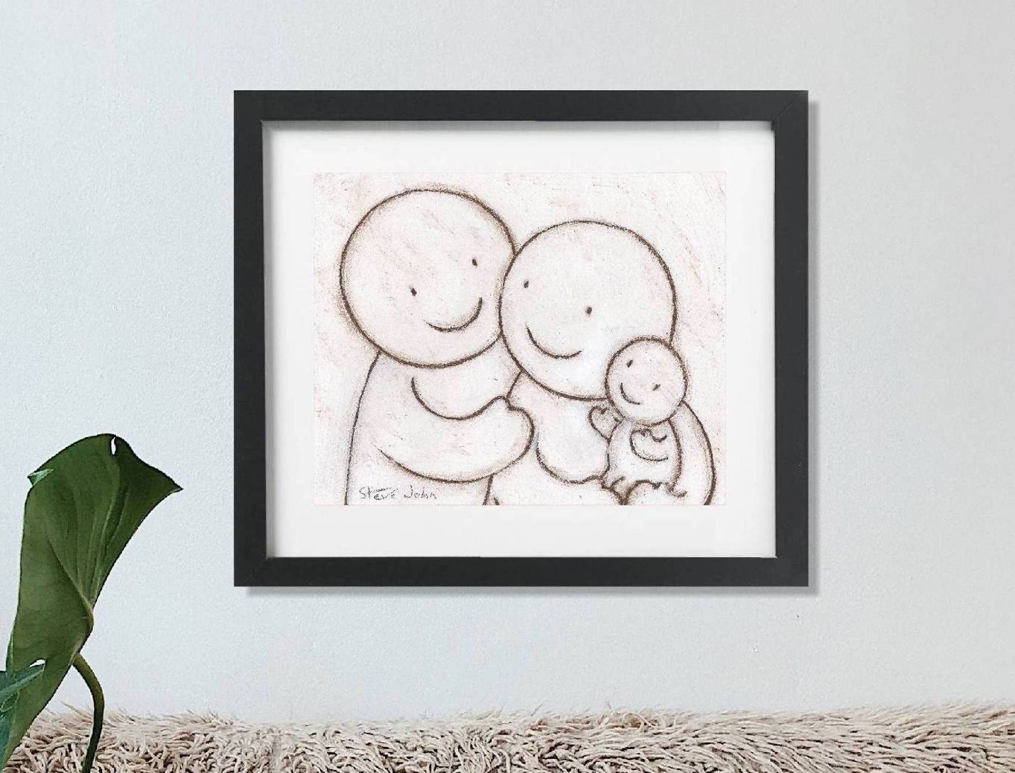 Hugs 1 Newborn. Original Artwork. Unframed