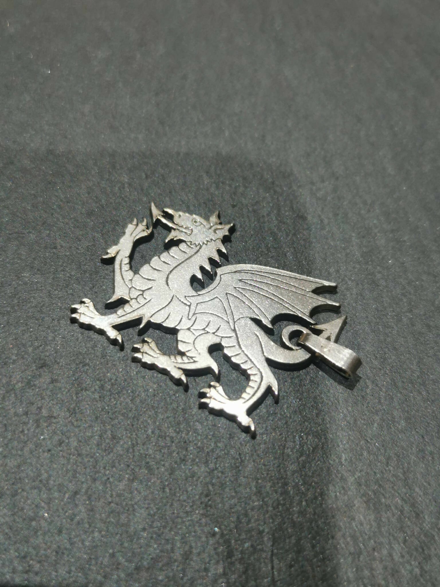 Sterling Sliver Welsh Dragon Necklace