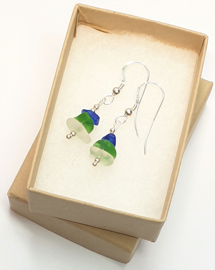 Stacked Seaglass Earrings