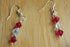 Clear & red crystal Necklace & Earrings 506