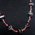 Black Agate Gemstones with red Sea Bamboo beads (113)