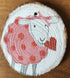 Spring sheep wood cookie decoration