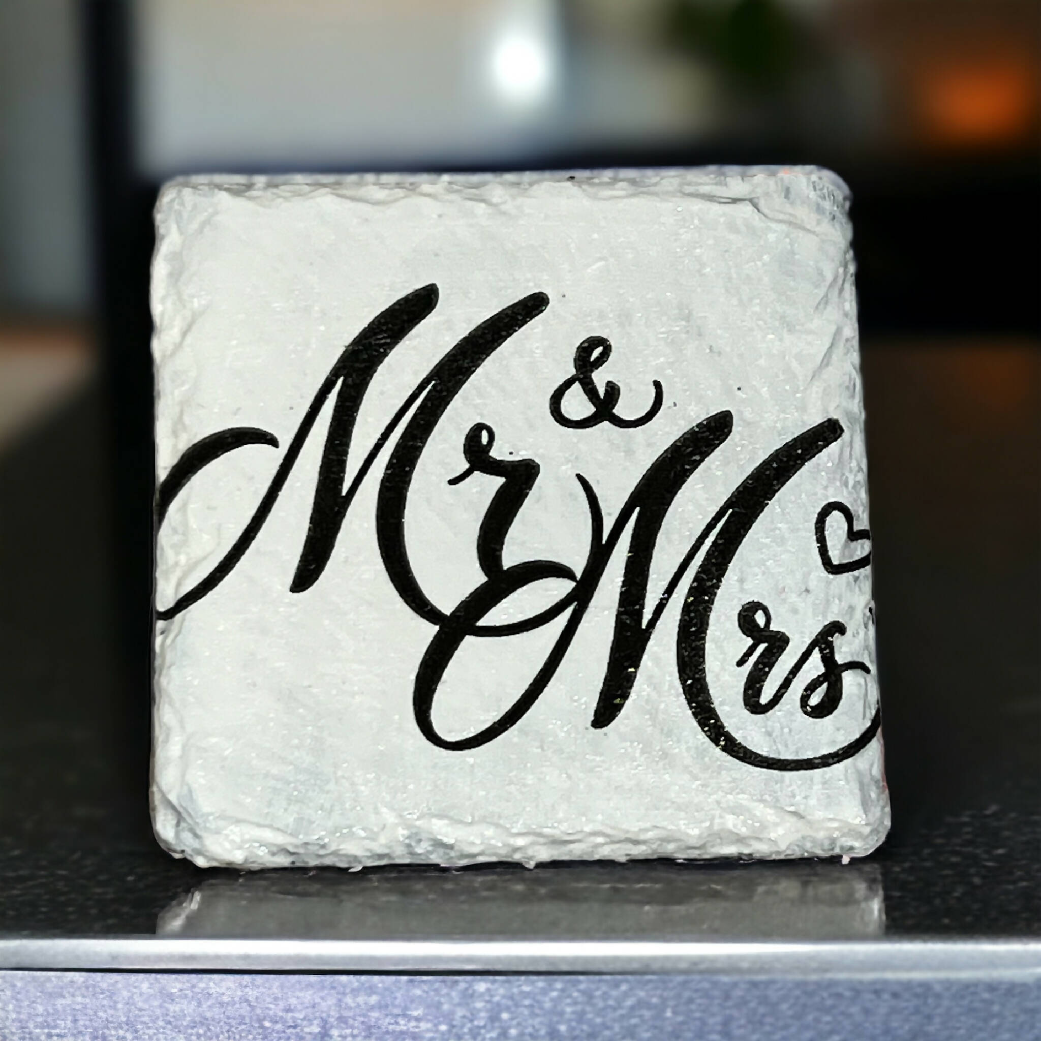 Mr & Mrs slate coasters, drink coasters, stocking filler,