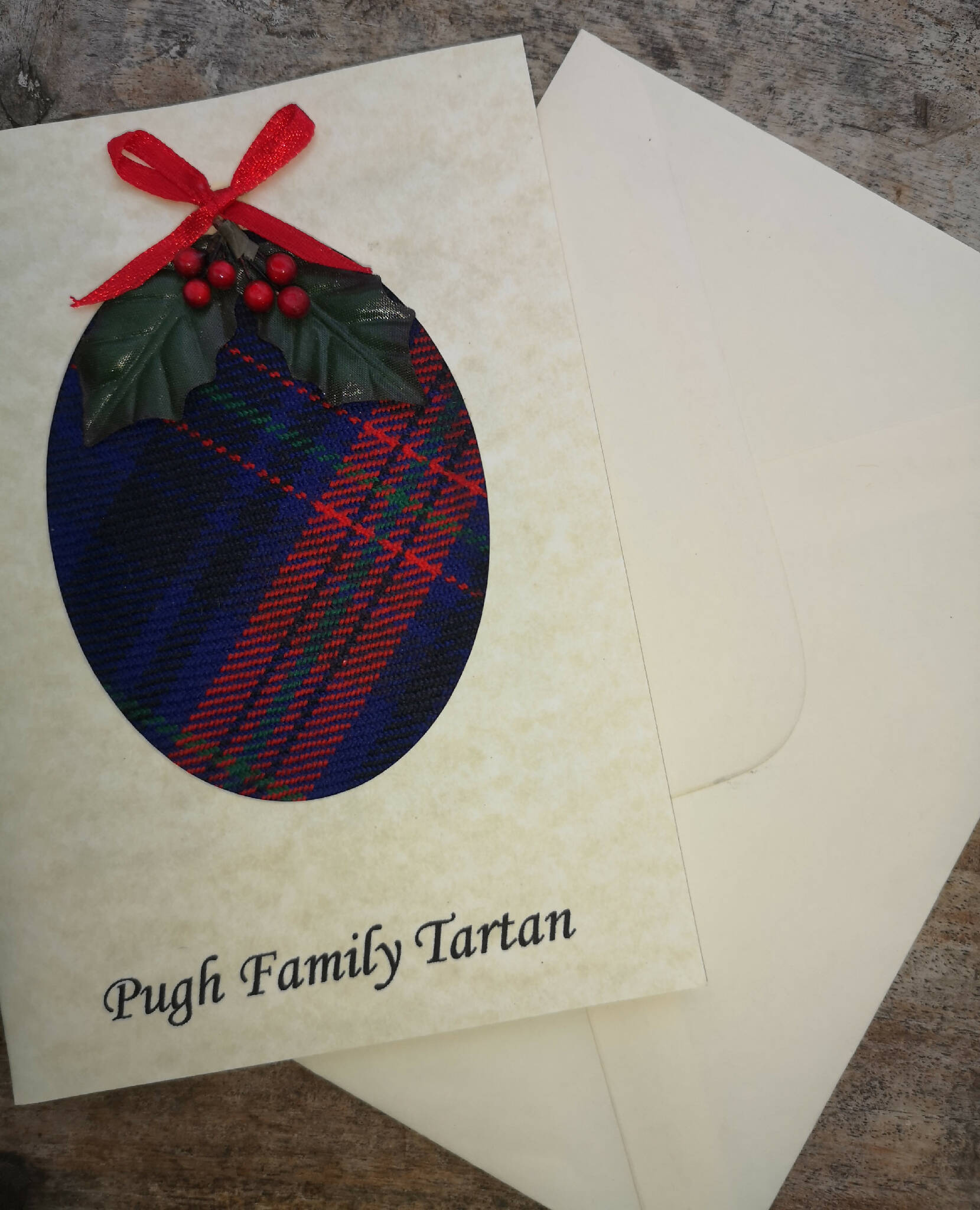 Welsh Tartan Christmas Card