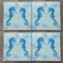 Glass Seahorse Coaster / Light Blue Seahorse