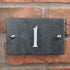 Smooth slate house number