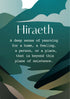 Definition of Hiraeth, Welsh print, Hiraeth print, Welsh Wall art, Welsh poster, Meaning of Hiraeth, Digital Art