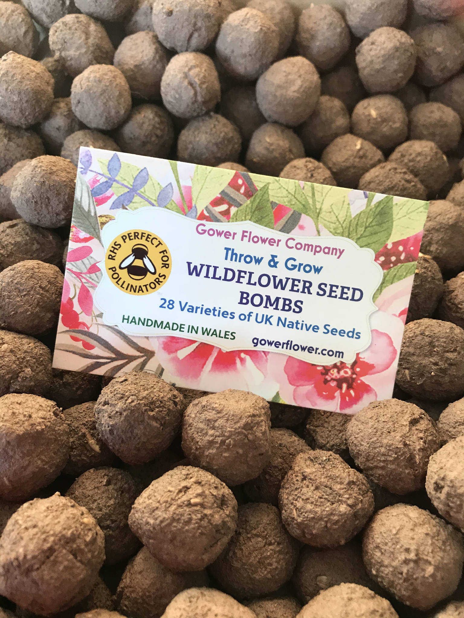 Wildflower Seed Bomb Party Pack - 10 packets each with 4 seed bombs and product card/instructions