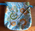 Origami Drawstring Bag in Blue Cog Pattern