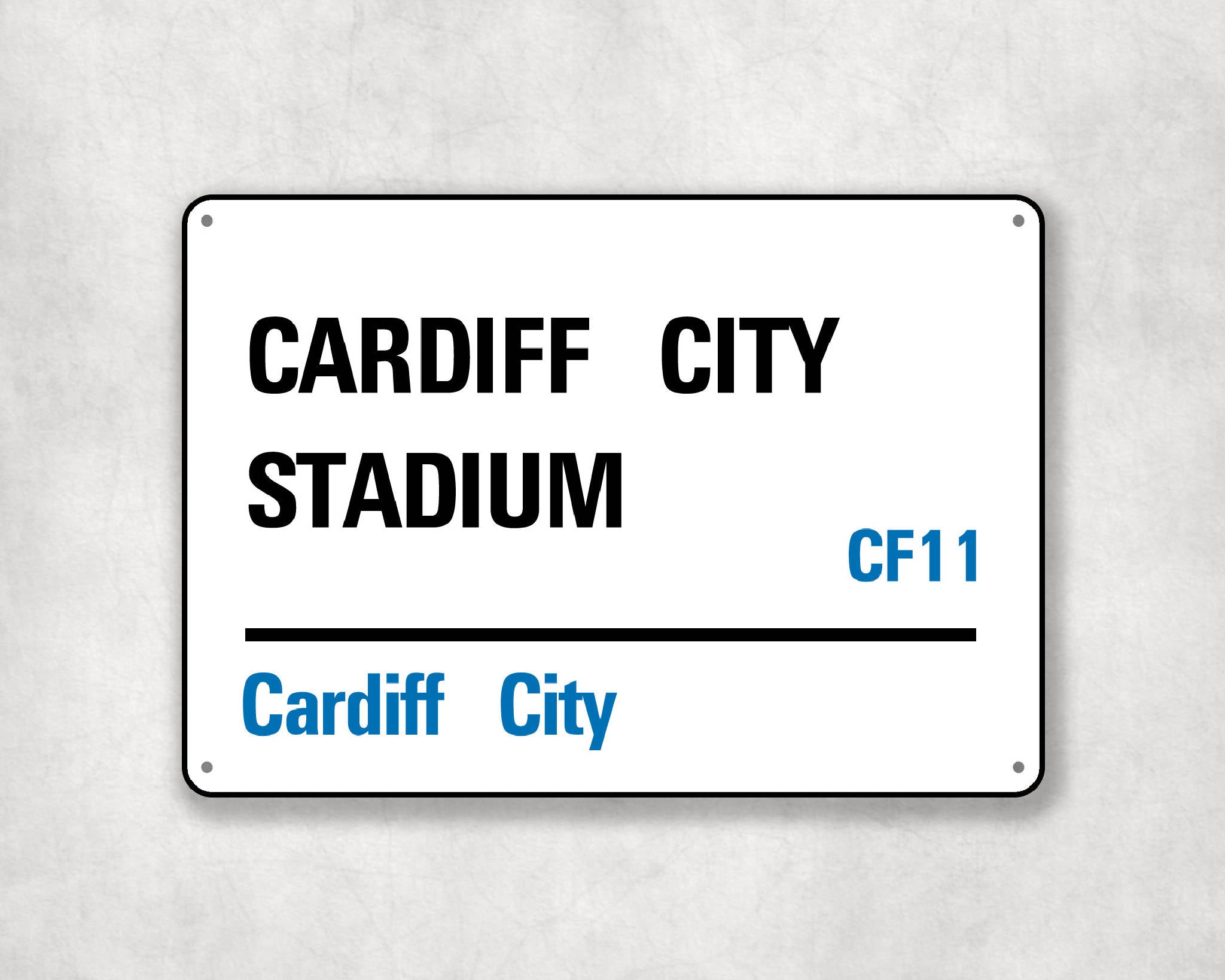 Cardiff City Stadium - Cardiff aluminium printed metal street sign - gift, keepsake, football gift