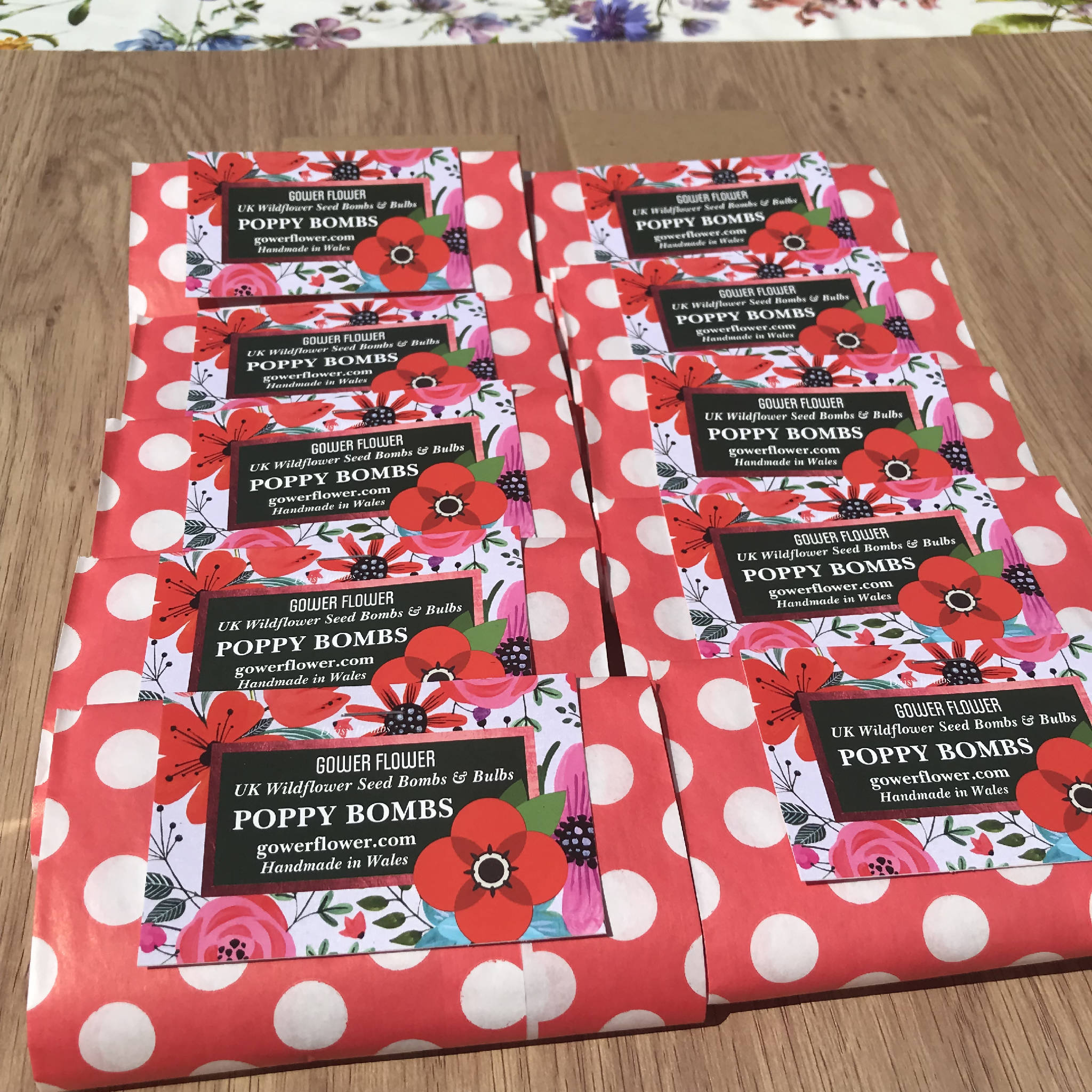 Poppy Seed Bomb Party Pack - 5 or 10 packets available. Each packet has 4 bombs and a product/instruction card