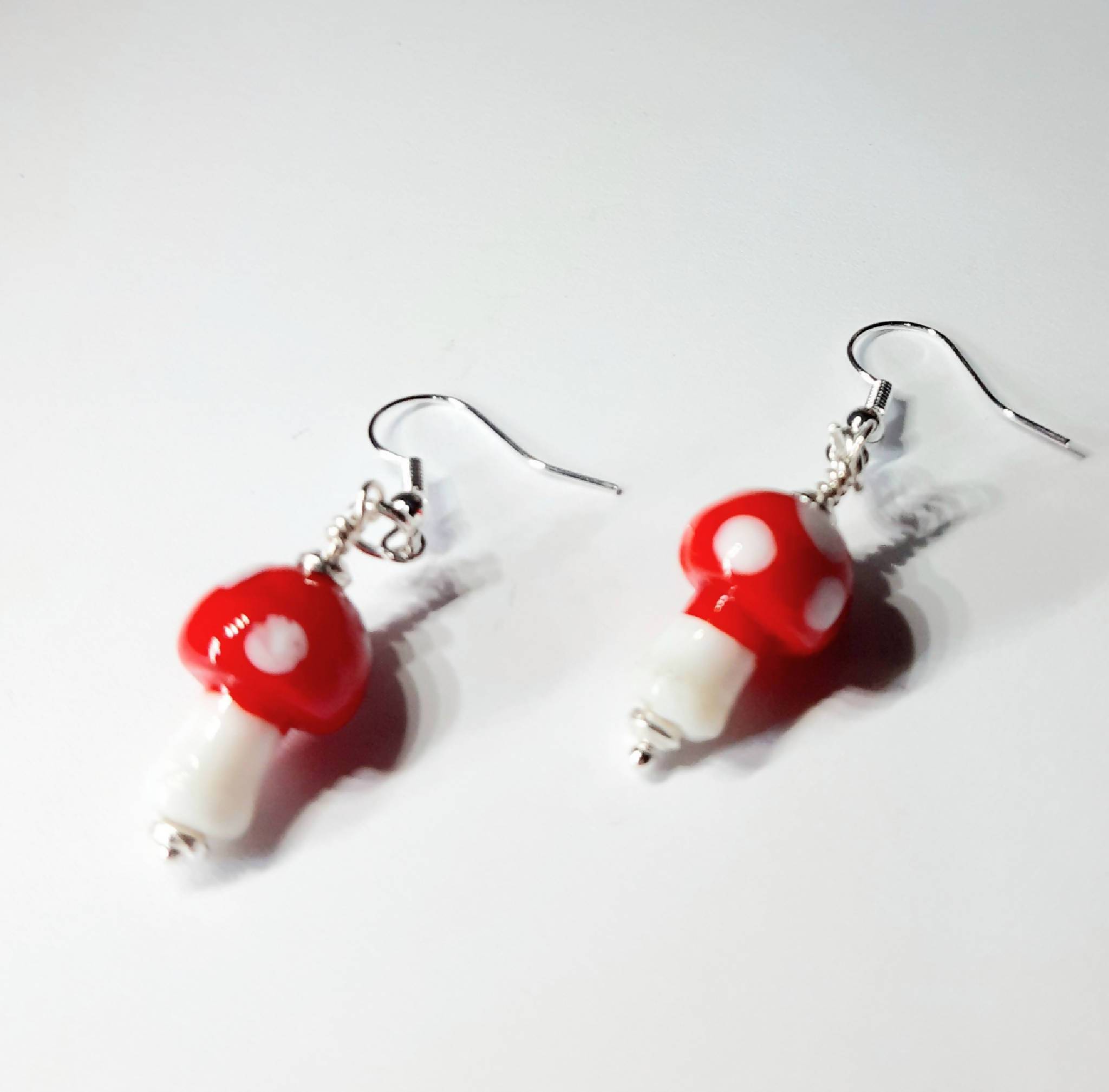 Toadstool earrings, fairy earrings, magical earrings