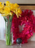 Rag Wreath Heart Shaped in Reds and Pinks