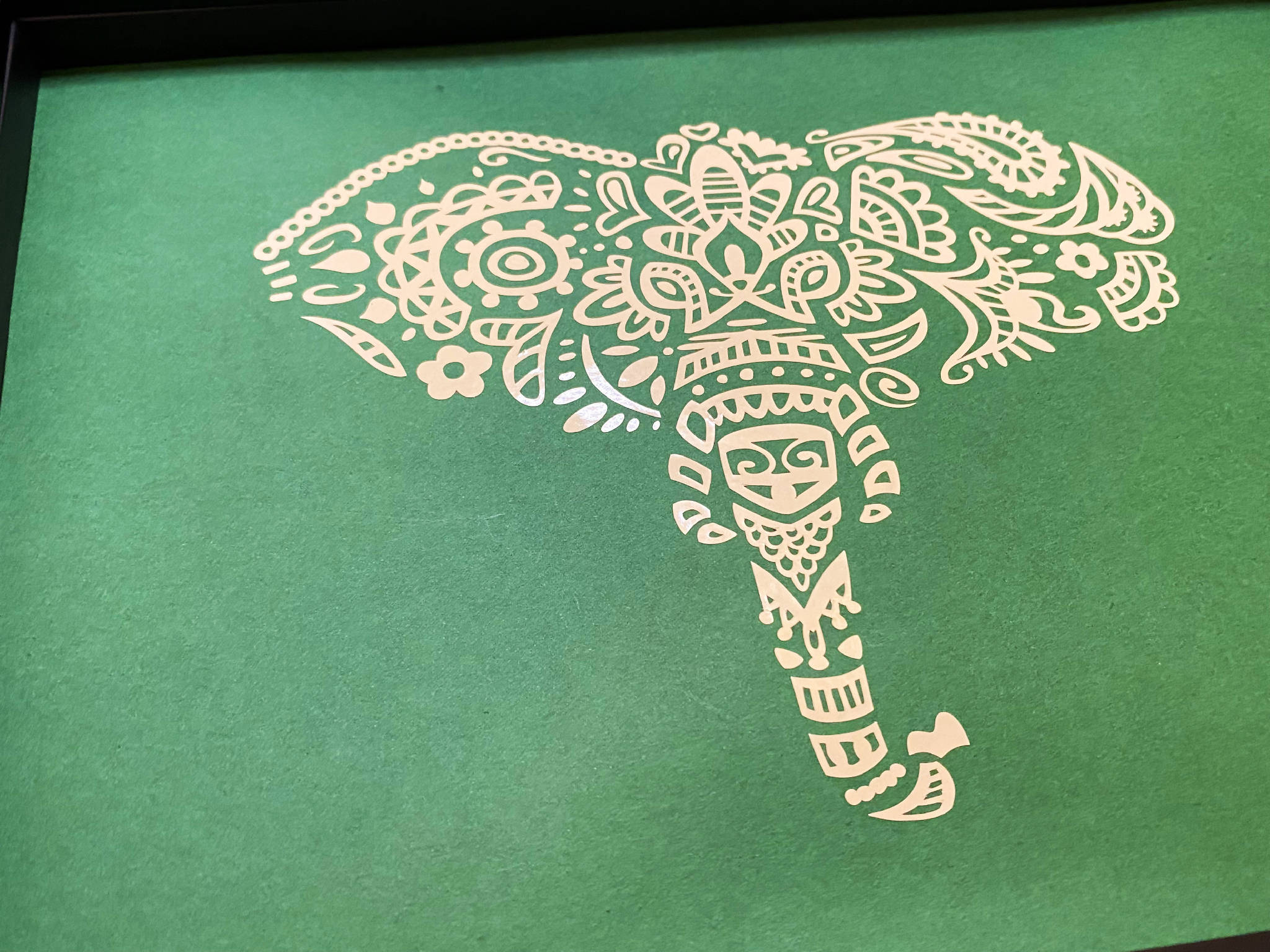 Mandala elephant vinyl print