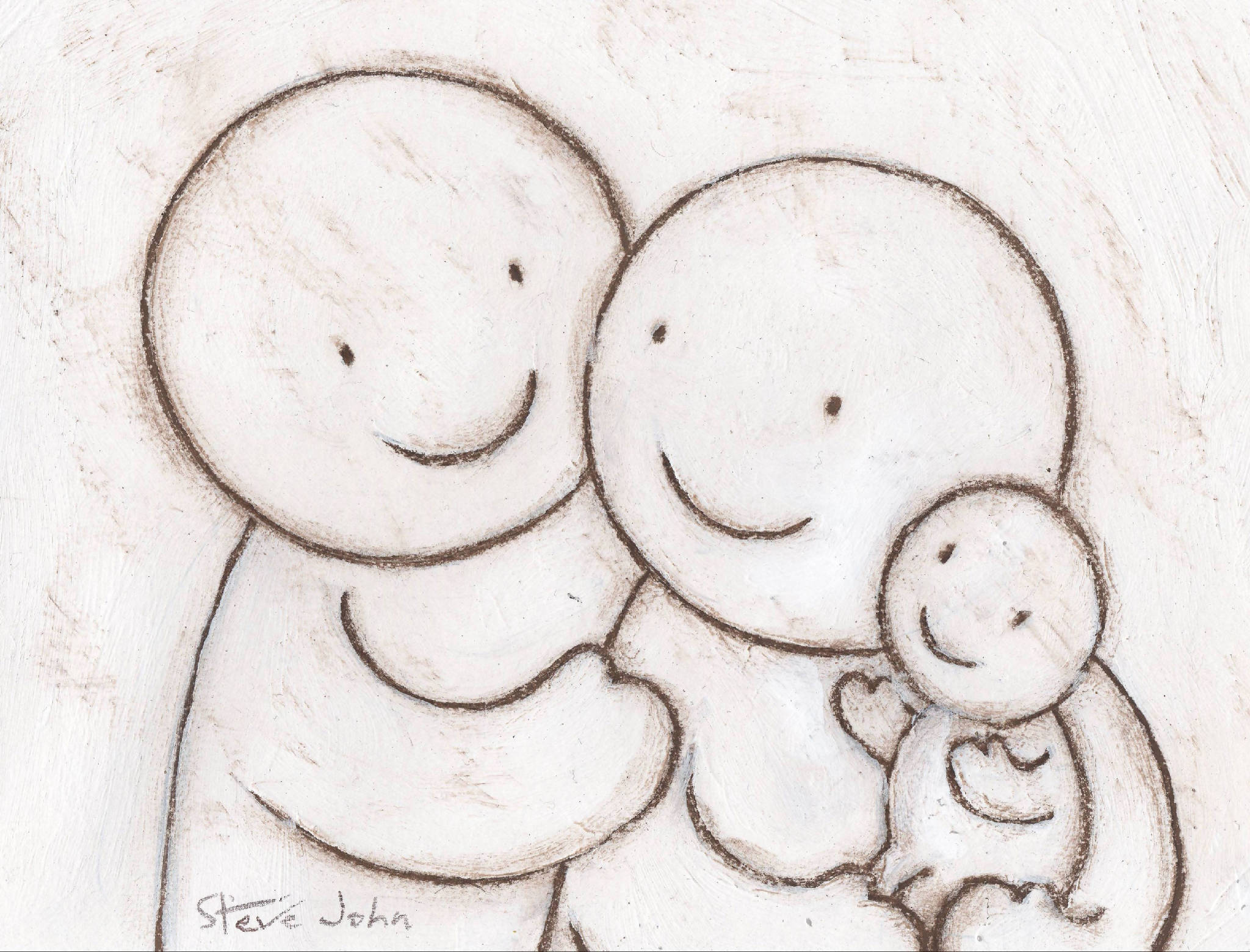 Hugs 1 Newborn. Original Artwork. Unframed