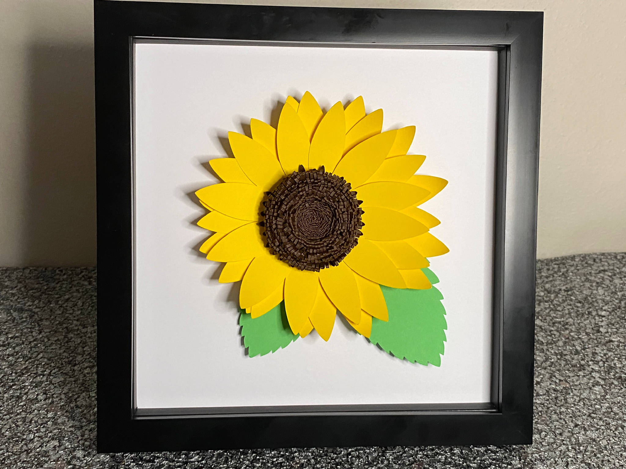 Sunflower wall art white