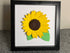 Sunflower wall art white