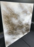 EMPYREAL - Textured acrylic art canvas in creamy white and metallic gold