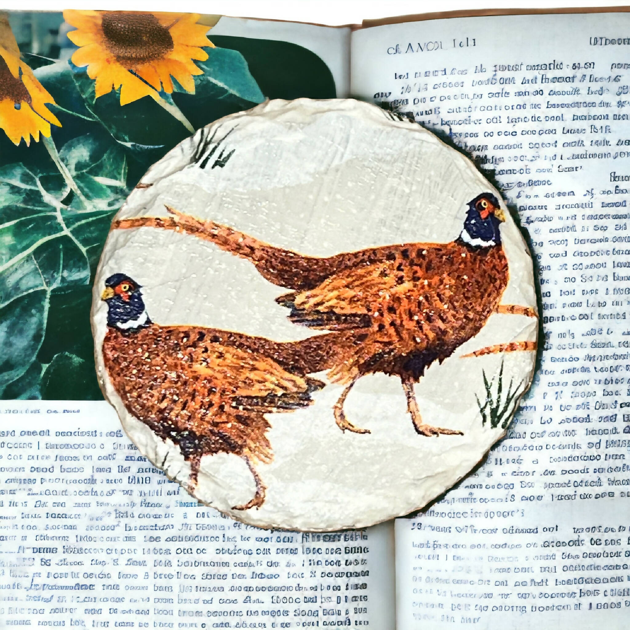 Beautiful pheasant slate coasters, drink coasters, stocking fillers