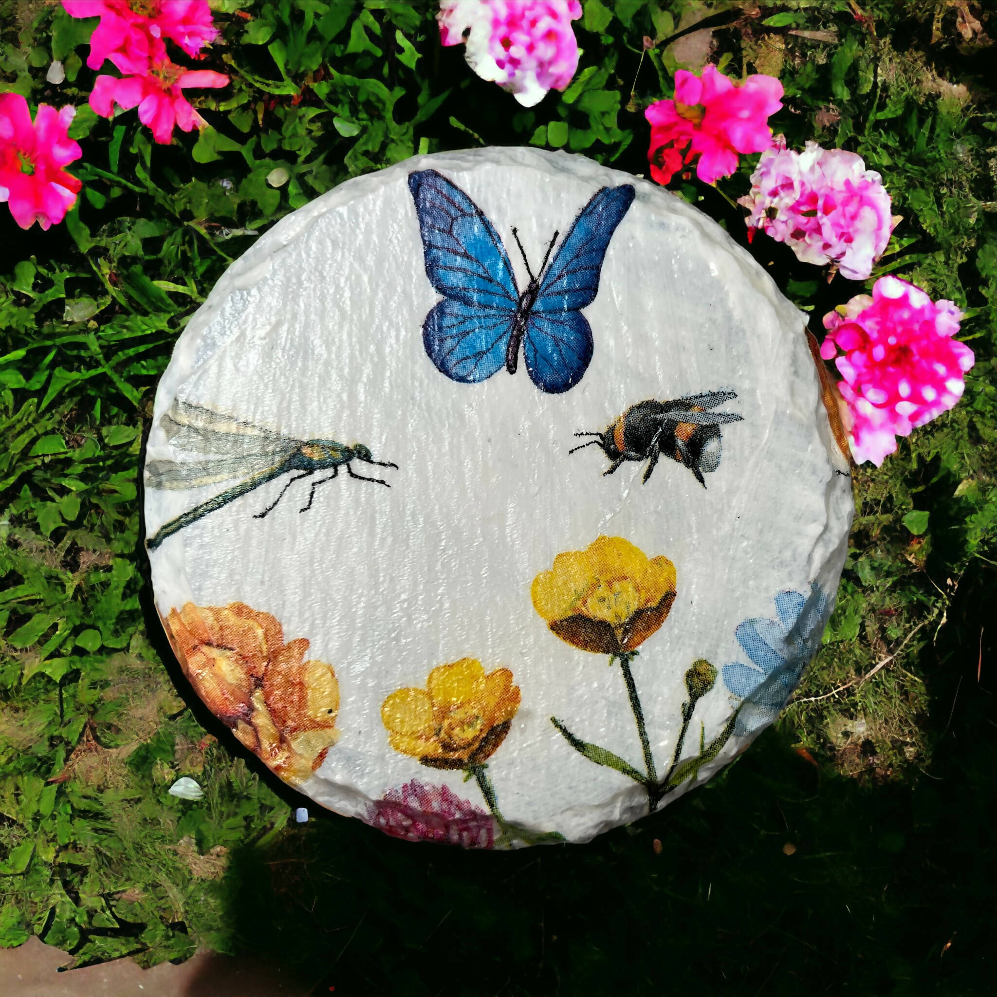 Butterfly, dragonfly, ladybird / bee slate coasters, drink coasters, stocking fillers