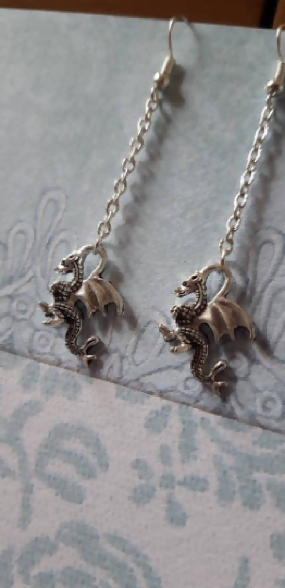 Dangling dragon earrings