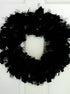 Halloween Rag Wreath in Black and Silver