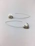 Welsh Dragon heart shaped long drop earrings