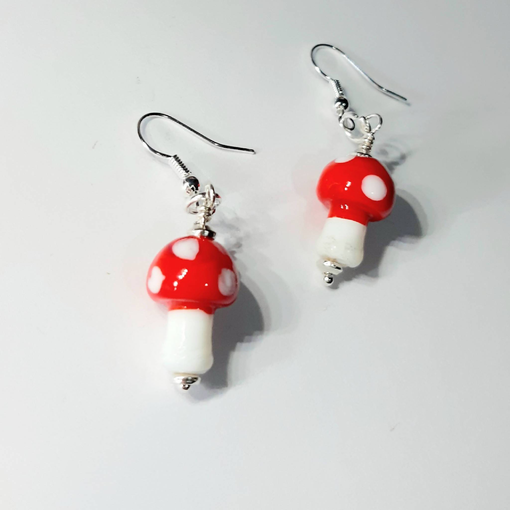 Toadstool earrings, fairy earrings, magical earrings