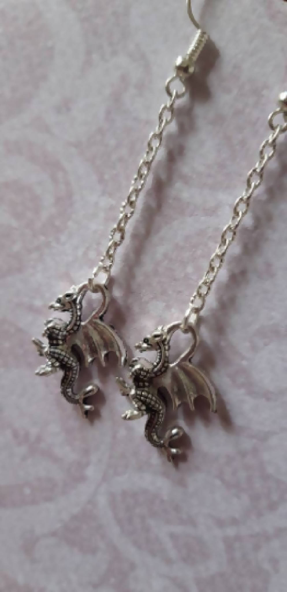 Dangling dragon earrings