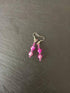 Earrings - Pink Crackle Beads